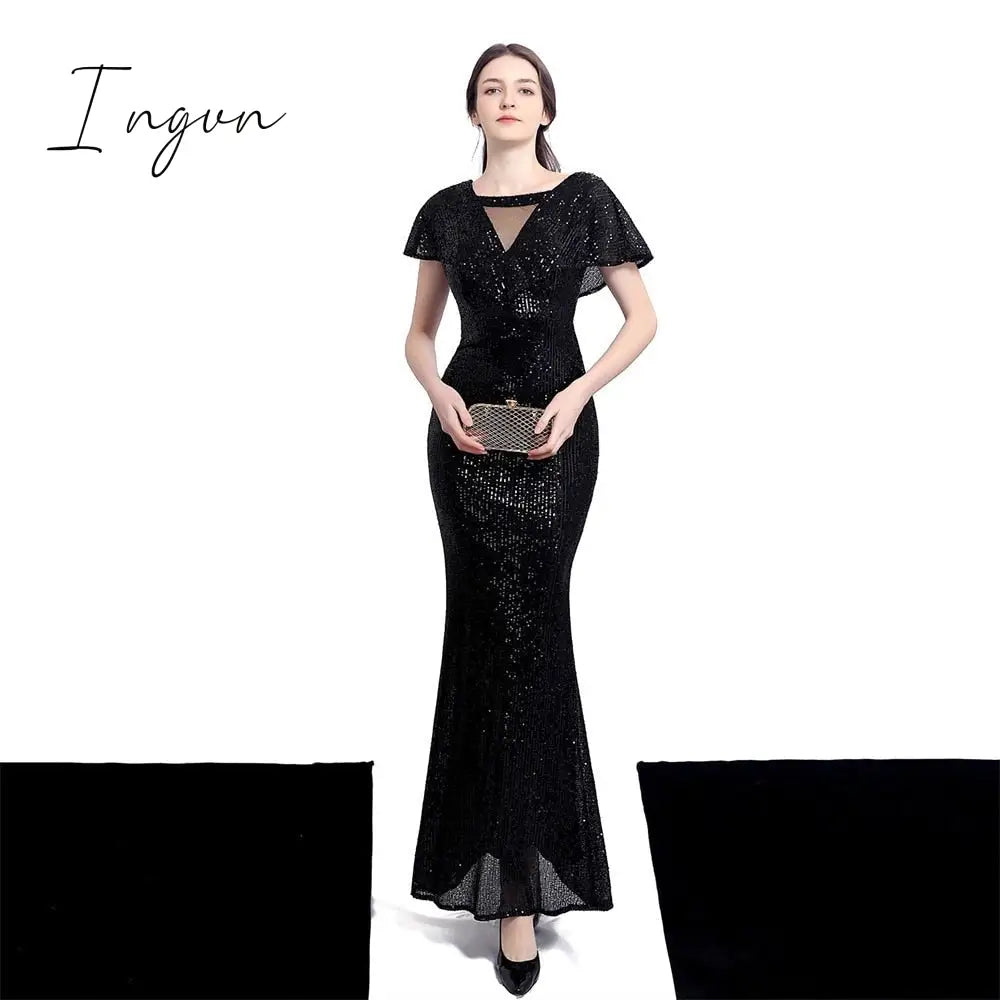 Ingvn - womens fashion Sexy Rose Gold Evening Dress Robe De Soiree Party Dresses Bridesmaid Dress Mariage Robe Vestidos Abiti Da Cerimoni Robe Femme