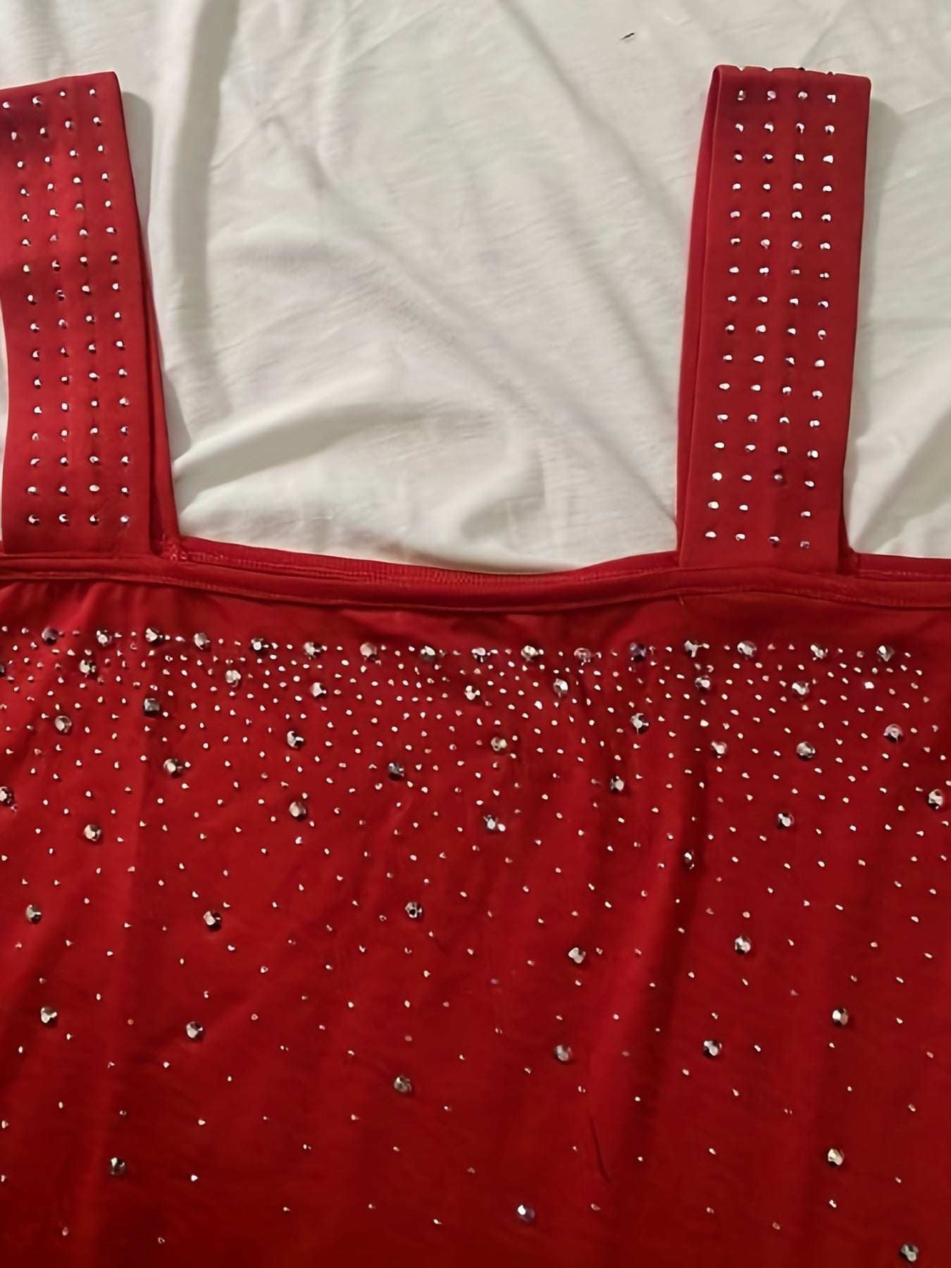Rhinestone Cold Shoulder Dress, Elegant Long Sleeve Split Dress, Women's Clothing