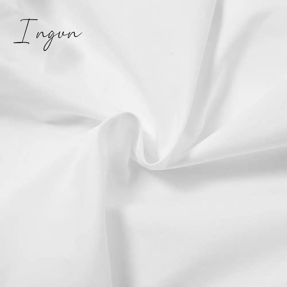 Ingvn - Sexy Crop Top Tassel Solid Color Shirt For Women Lapel Collar Long Sleeve Loose Oversized Shirts Female New