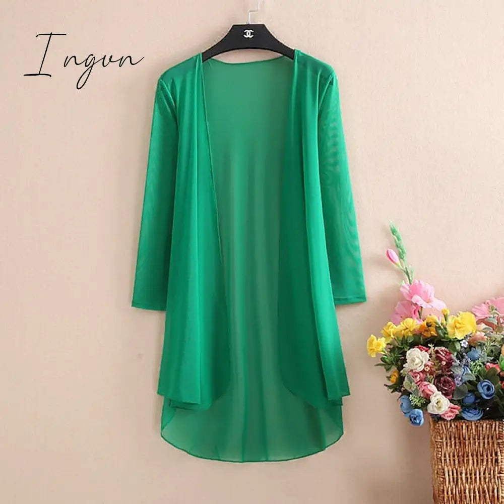 Ingvn - Women's Cardigans Outdoor Street Dailywear Spring Fall Long Cardigans Regular Fit Breathable Lightweight Simple Casual Cardigans Long Sleeve Solid Color Pure Color Slim Fit Black White Wine