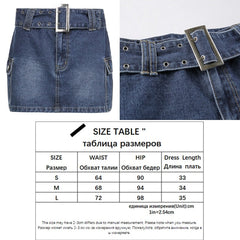Streetwear Denim Mini Skirts Women Harajuku Vintage Casual Hight Waist Sexy Lady Clubwear Kawaii Clothes Short Skirts