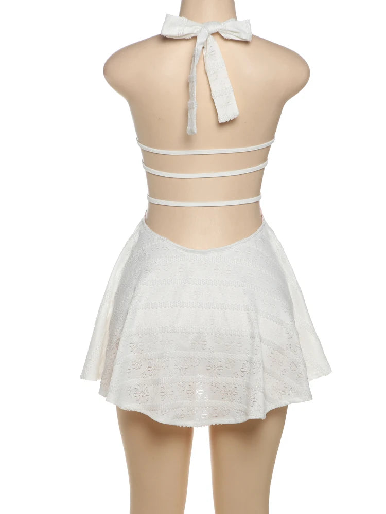 Classic Y2K Backless Dress Women Sexy See Through Summer Pink Shirring Sleeveless Stretch Chic Midnight Mini Bodycon