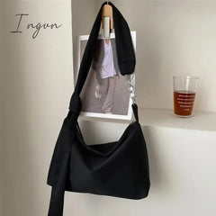 Ingvn - Handbag Women Black Shoulder Bag Designer Handbags Shopper Girls Chain Removable Adjustable Strap Messenger Nylon Crossbody Bags