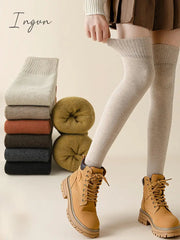 Ingvn - Casual Skinny Keep Warm Solid Color Leg Warmers Accessories