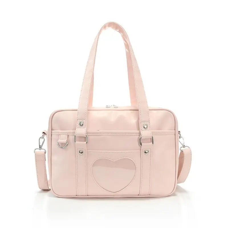 INGVN  Japanese Heart Patchwork Women Handbags High-capacity Streetwear Simple Messenger Bag All Match Fashion Shoulder Bags Y2k Preppy