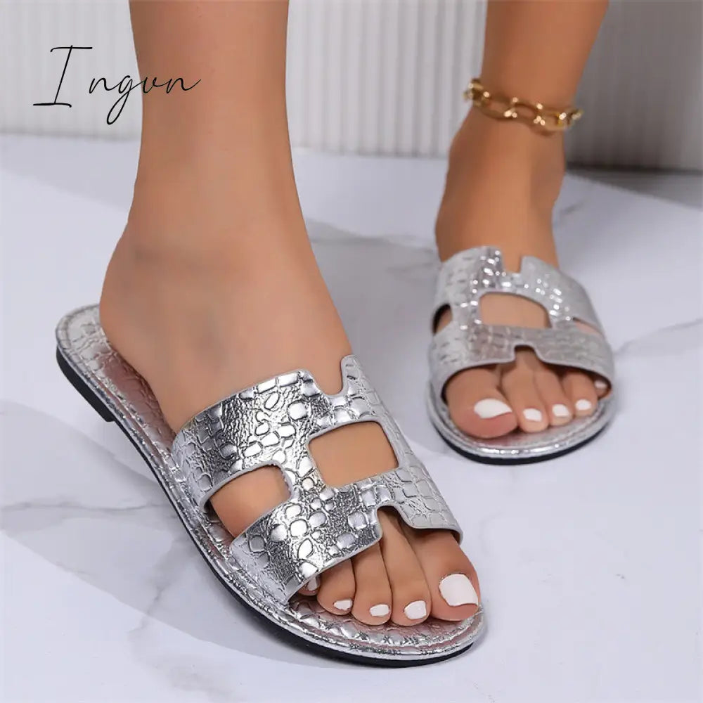 Ingvn - Casual Patchwork Solid Color Round Comfortable Shoes