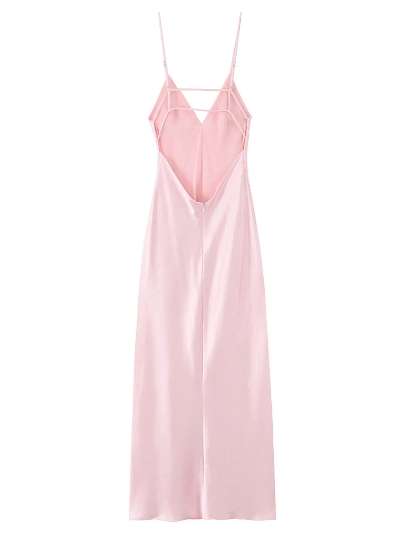 Satin V-Neck Cami Dress