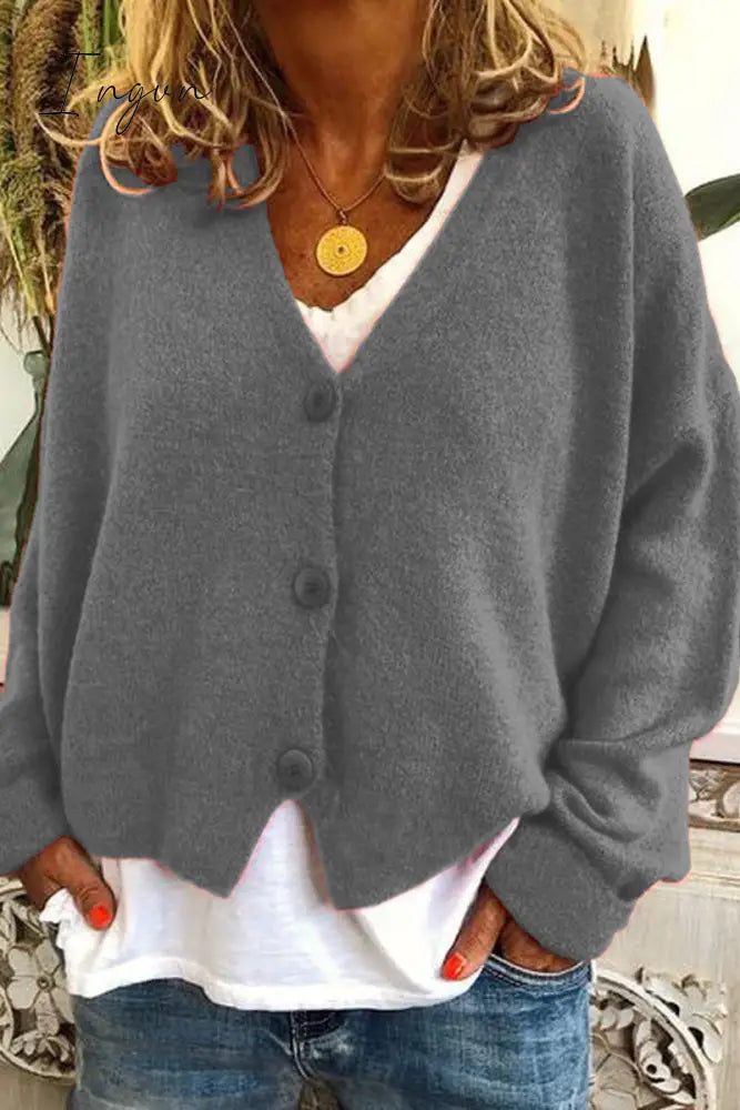 Ingvn - Casual Solid Patchwork V Neck Mid Waist Sweaters(15 Colors)