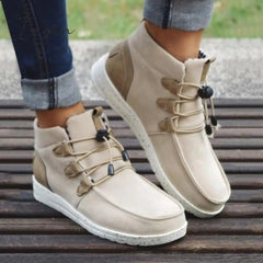 Ingvn - Casual Laced Front Ankle Boots