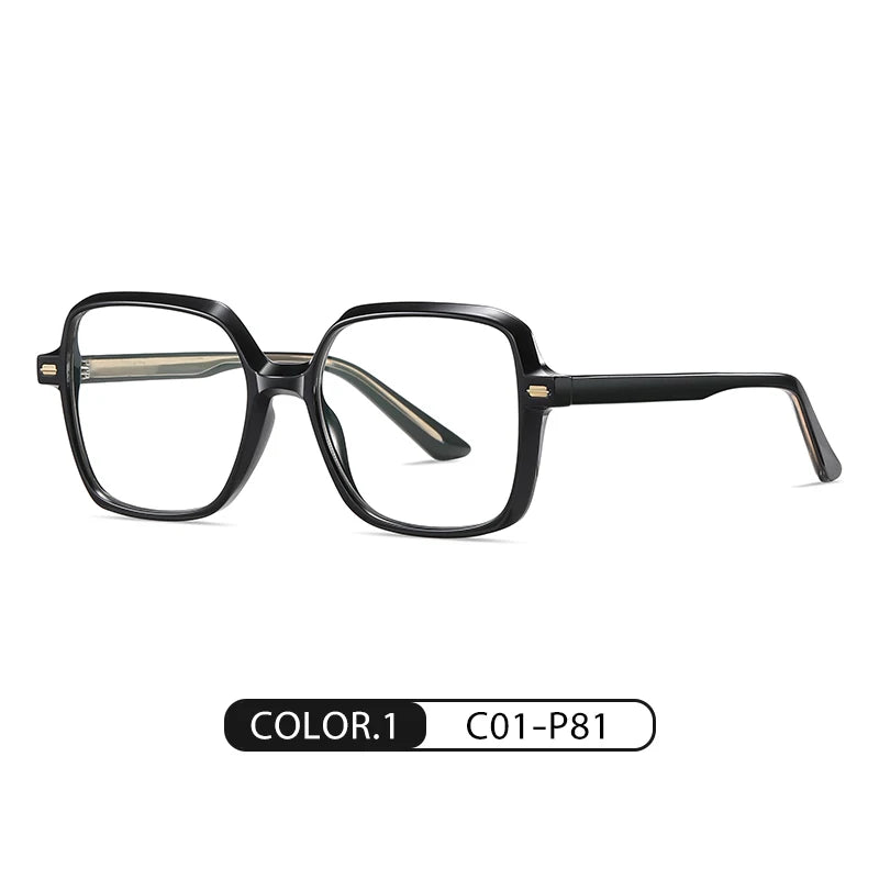 INGVN  Women Fashion Acetate Blue Light Blocking Computer Glasses Without Degrees Female Square Eyewear Spectacles Frames