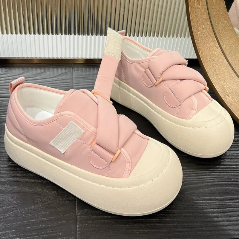 Ingvn  Women's Shoes Round Toe Cute Kawaii Female Footwear Pink High on Platform Cotton Cheap New Arrival  Urban Autumn Shoe Casual