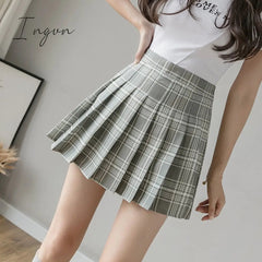 Ingvn - Fashion Kawaii Summer Women Skirts High Waist Cute Sweet Girl's Pleated Skirt Korean Style Mini Skirts for Women