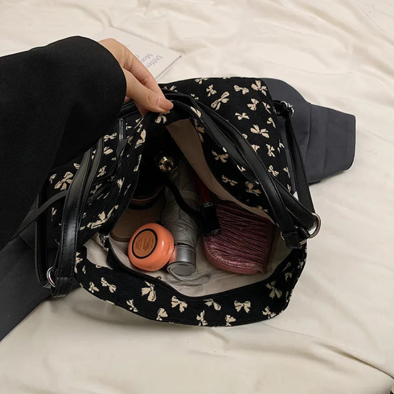 Ingvn  Fashion Shoulder Bag Tote Armpit Bag Female Summer New Korean Style Simple-Decorated Backpack For Commuter