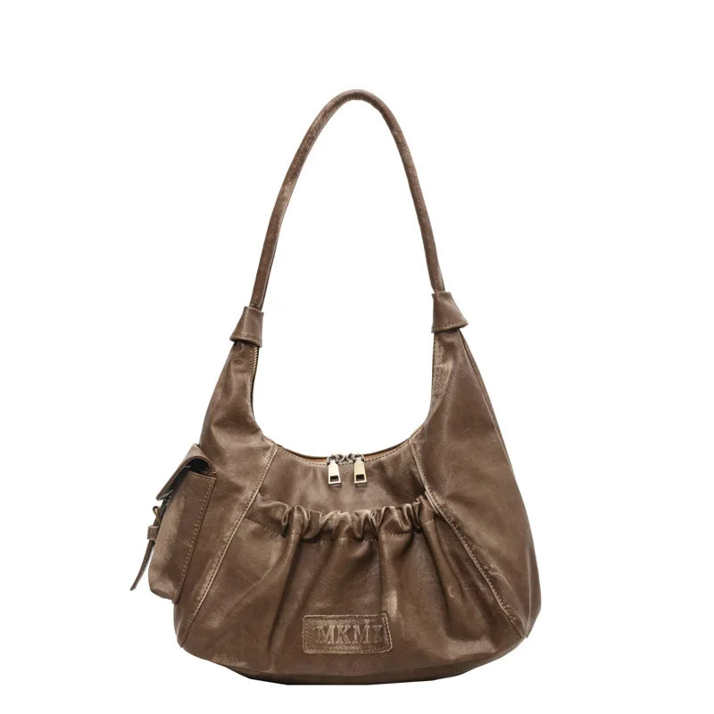 INGVN  Luxury Design Fashion Zipper Underarm Bag Streetwear Grunge Vintage Handbags Japanese Y2k Aesthetic Shoulder Bags Women Casual