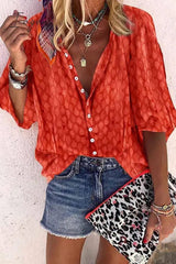 Ingvn -  Solid Color Button Loose Shirt(4 Colors)