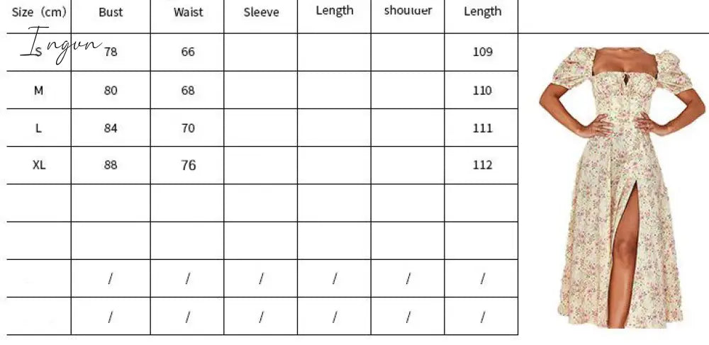 Ingvn - Flower Print Sexy Long Dress For Women High Split Night Club Party Dresses Backless Bodycon Summer Dress Vestidos
