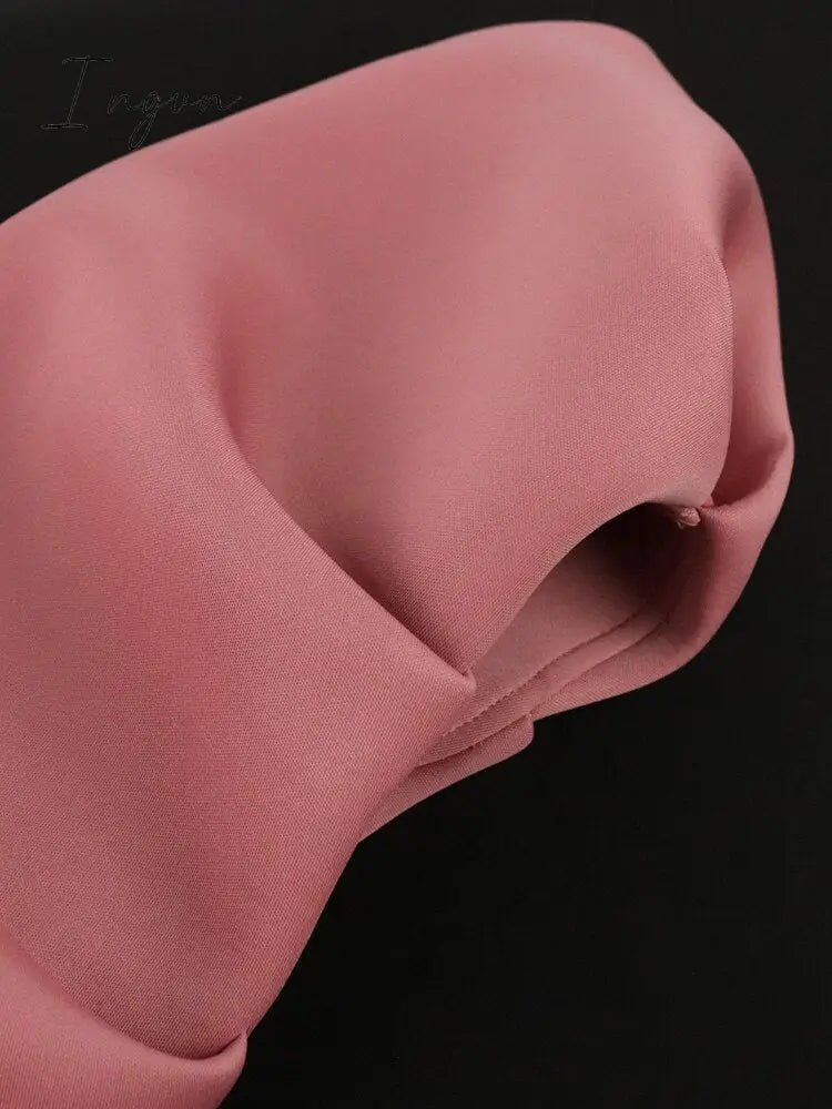 Ingvn - Deep V Neck Dresses Cape Sleeve High Waist Sexy Bodycon Ruffles Ladies Cocktail Club Party Event Outfits for Women Summer 4XL