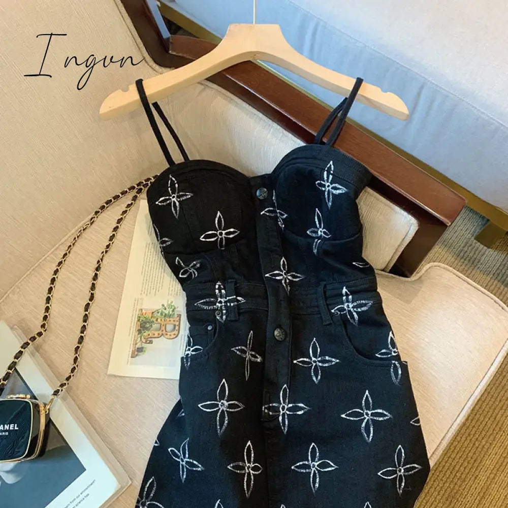 Ingvn - Hand-painted new slim dress