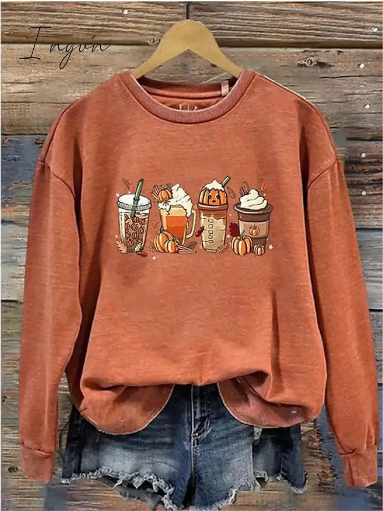 Ingvn - Women's Pullover Christmas Sweatshirt Fashion Black White Purple Gnome Christmas Round Neck Long Sleeve Top Micro-elastic Fall & Winter