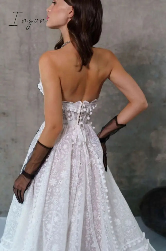 Ingvn - Ladies Lace Sexy Tube Top Evening Dress