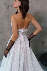 Ingvn - Ladies Lace Sexy Tube Top Evening Dress