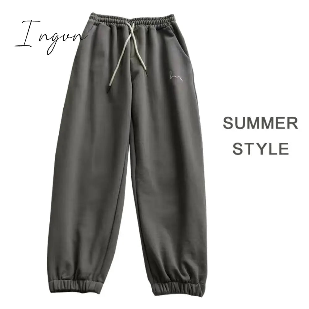 Ingvn - Smiley Face Embroidery Sweatpants
