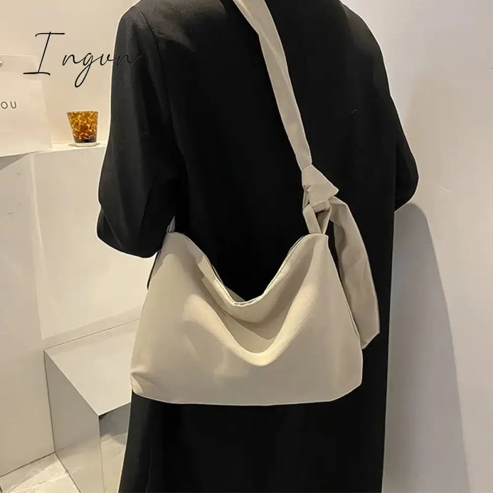 Ingvn - Handbag Women Black Shoulder Bag Designer Handbags Shopper Girls Chain Removable Adjustable Strap Messenger Nylon Crossbody Bags