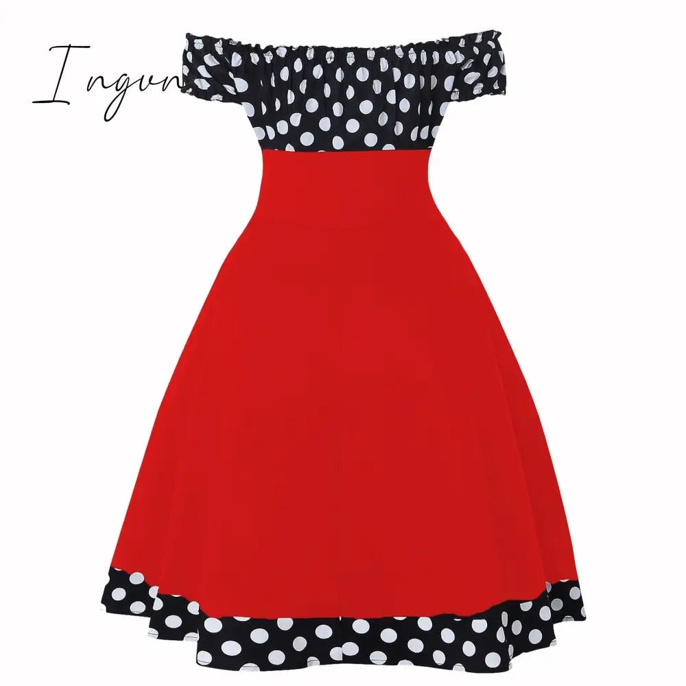 Ingvn - Vintage Dress New Women Dress+Cape Retro Rockabilly 50s Style Two Piece Black Dress Elegant Ladies fashion Midi Dresses