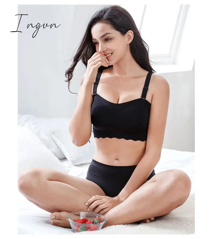 Ingvn - Plus Size 7XL Women Bras Non-Slip Strapless Tube Top Wireless Push Up Invisible Lingerie Bra Solid Seamless Tanks