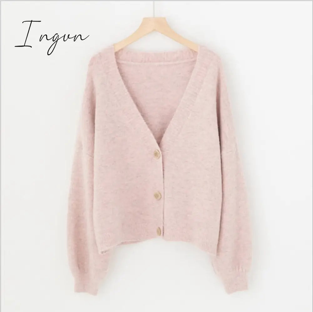 Ingvn - Women Cardigans Sweater Tops Cashmere Casual Sweater Jacket Chic Tops Woman's Sweater Cardigans jersey knit Jumpers