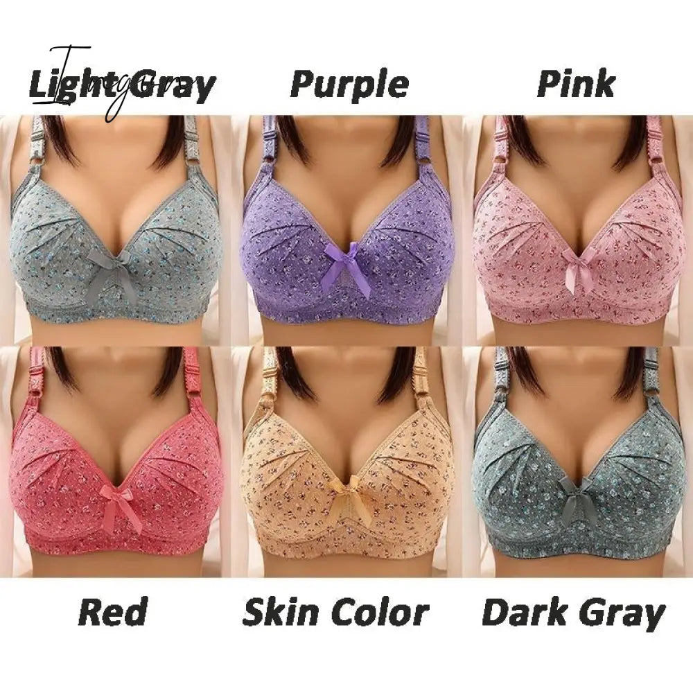 Ingvn - Plus Size Bra for Women Underwear Wire Free Comfort Push Up Bras Female Sexy Lingerie Soft Thin Breathable Black Red Bralette