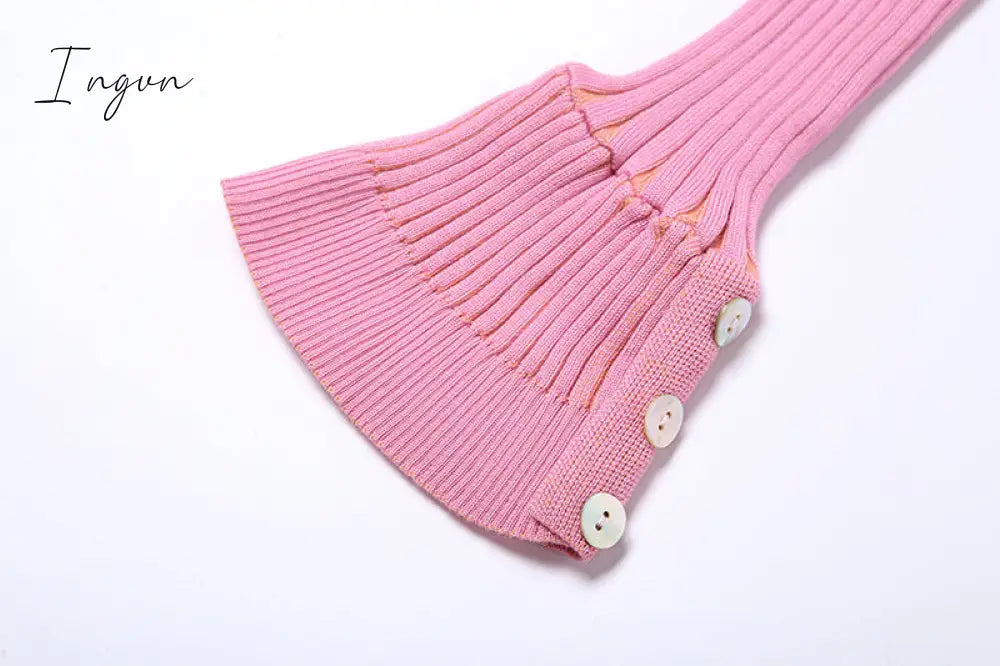 Ingvn - Fashion Trends Single Breasted Knitted Sweater Women Sexy Long Sleeve Asymmetrical Cardigans Solid Turn Down Collar Autumn Fashion Tops
