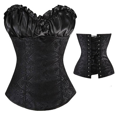 Plus Size Bustier Corsets Gothic Lace Up Binders and Shapers Overbust Body Shapewear Women Sexy Slimming Waist Trainer Boned 6XL