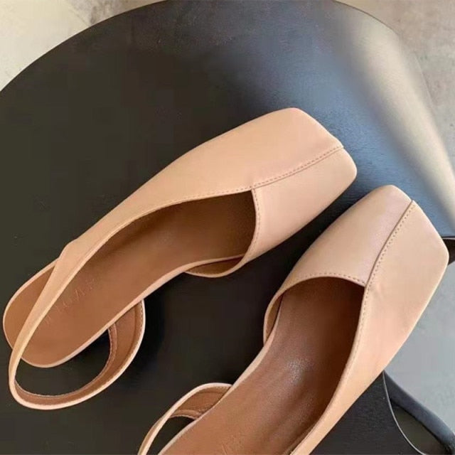 Bailehou 2026 New Flat Shoes Women Square Toe Ballerina Slip on Loafers Flat Heel Ladies Shallow Mouth Casual Shoes Zapatos Muje