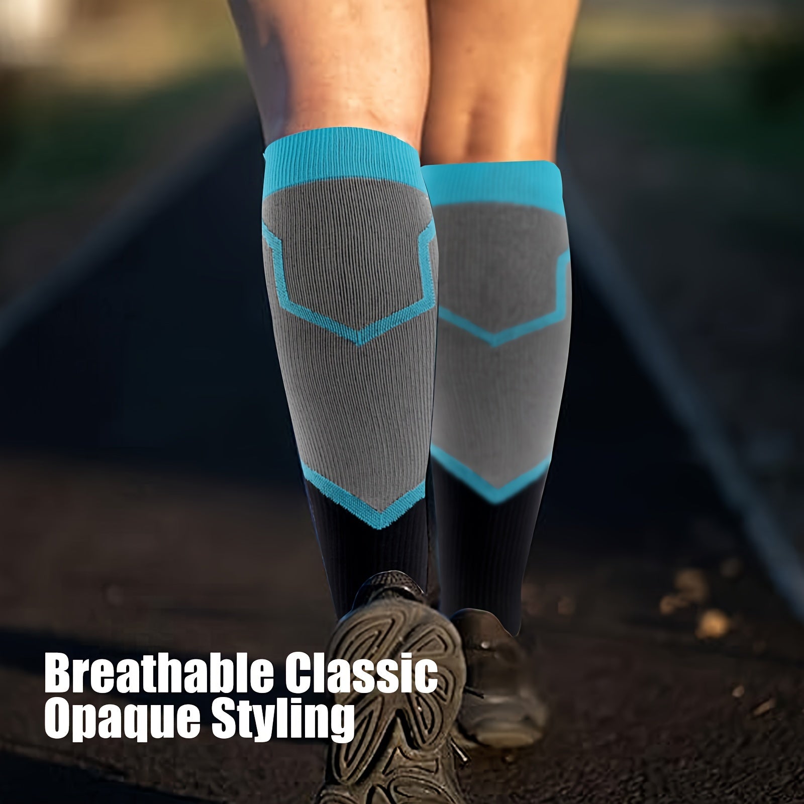 5 Pair Women's Nylon Compression Socks - All Day Comfort, Moisture-Wicking Fabric, Ankle Protection, Reinforced Heel, and No Slip Cuff