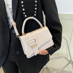 Ingvn - 1Pcs PU Leather Women's Handbags Luxury Designer Female Shoulder Bag 2023 New Fashion Candy Color Small Square Bag Messenger Bag