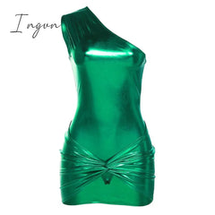 Ingvn - New Tie Dye Tassel Asymmetrical Mini Dress Women Sleeveless Hollow Out Sexy Sheath Bodycon Dresses Chic Clubwear