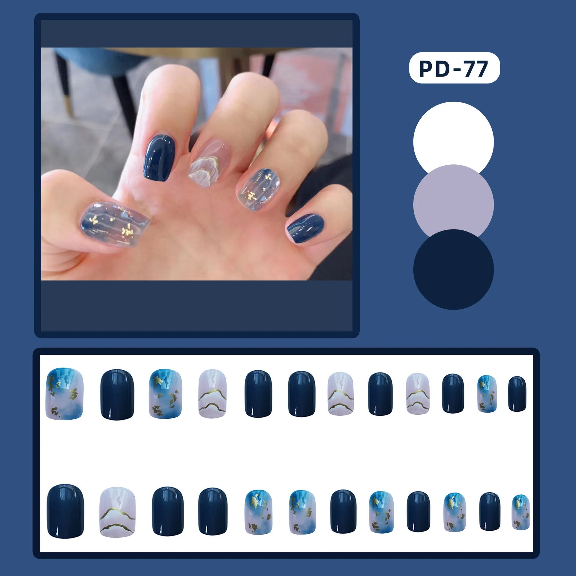 24pcs Lemon Short Wear Tips Nail False Patch Press on Nails Supplies for Professionals Artifical Fake Nails Faux Ongles Uñas