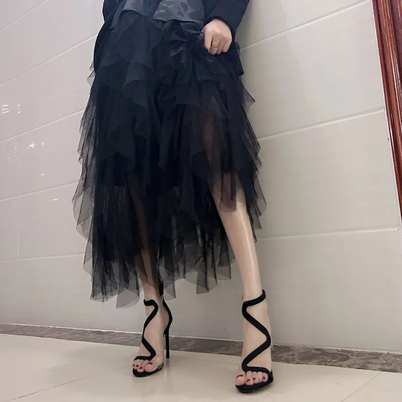 Ingvn  Sandals for Woman Zip Footwear Sexy Clear Summer  Stripper Women's Shoes Transparent Black Thin Heels Stiletto Sale Sandal H