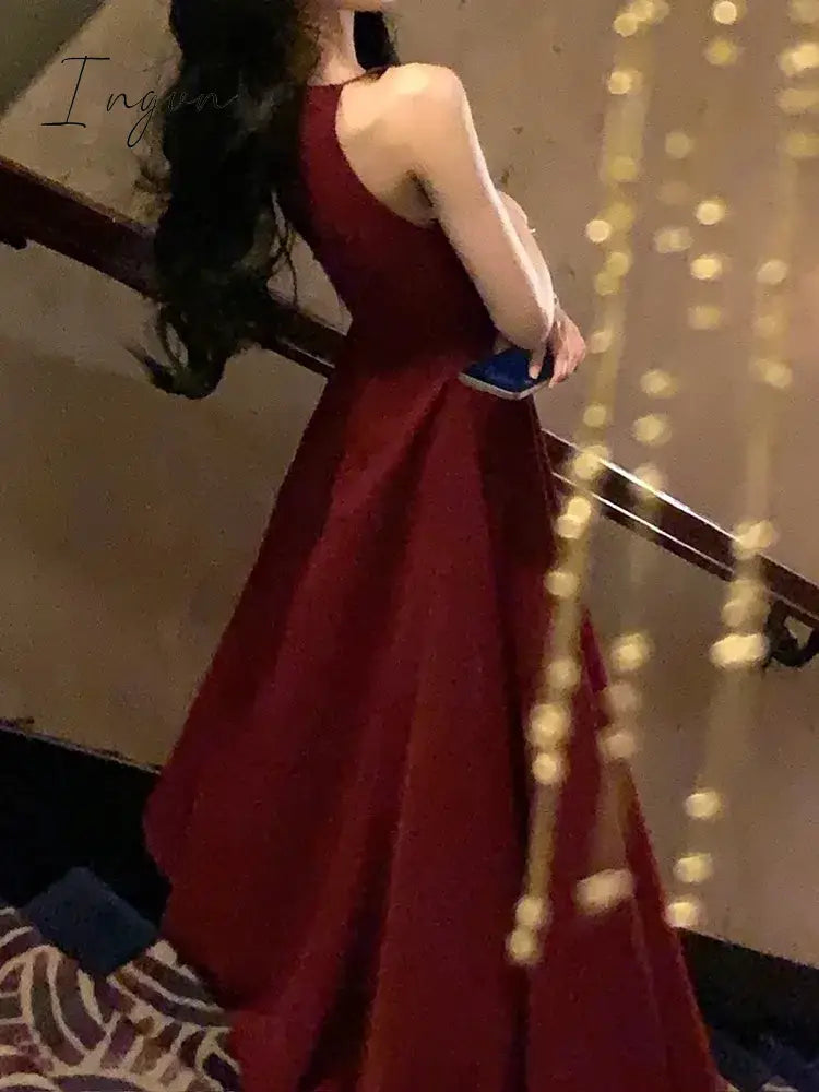 Fashion New Women Elegant Casual Midi Party Dress Sleeveless A-Line Solid Chic Birthday Prom Vestidos Female Clothes Robe Mujers