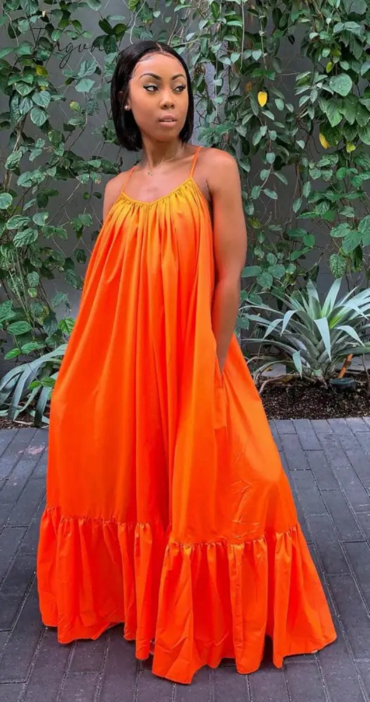 Ingvn - Tmustobe Sexy Sleeveless Solid Color Elegant Long Dress Women Summer Casual Fashion Plus Size Mid Waist Dress 11 Colors Female
