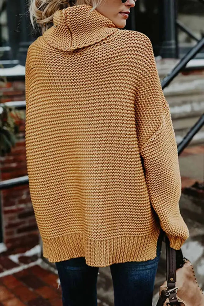 Ingvn - New Loose Style Turtleneck Sweater(3 Colors)