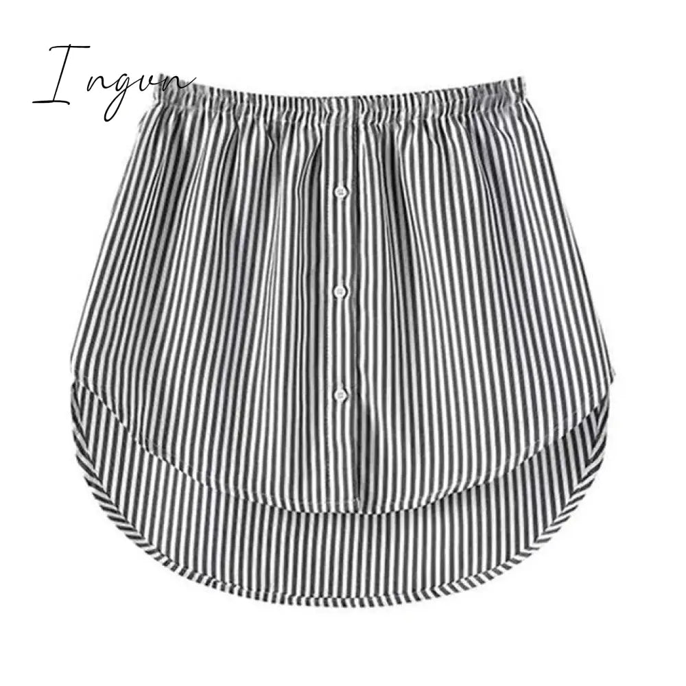 Ingvn - Spring Outfits New Style Womens Fake Shirts Hem Underskirts Elastic High Waist Split Half Slips Skirts Hoodies Sweaters Extender Hemline