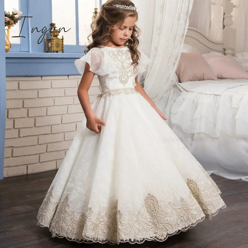 Ingvn - Teen Girls Dresses for Party Wedding Ball Gown Princess Bridesmaid Costume Dresses for Kids Clothes Girl Children's Dresses