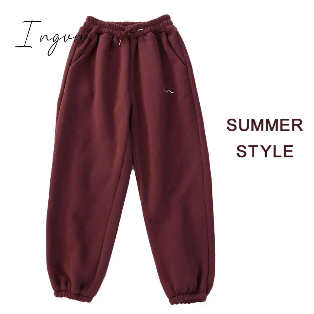Ingvn - Smiley Face Embroidery Sweatpants