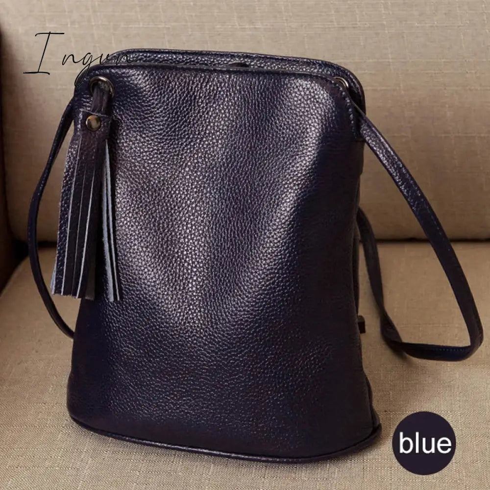 Ingvn - New Cross Body Cell Phone Purses Vintage Bag Women Small Shoulder Bag Genuine Leather Softness Mini Bag for Woman Messenger Bags