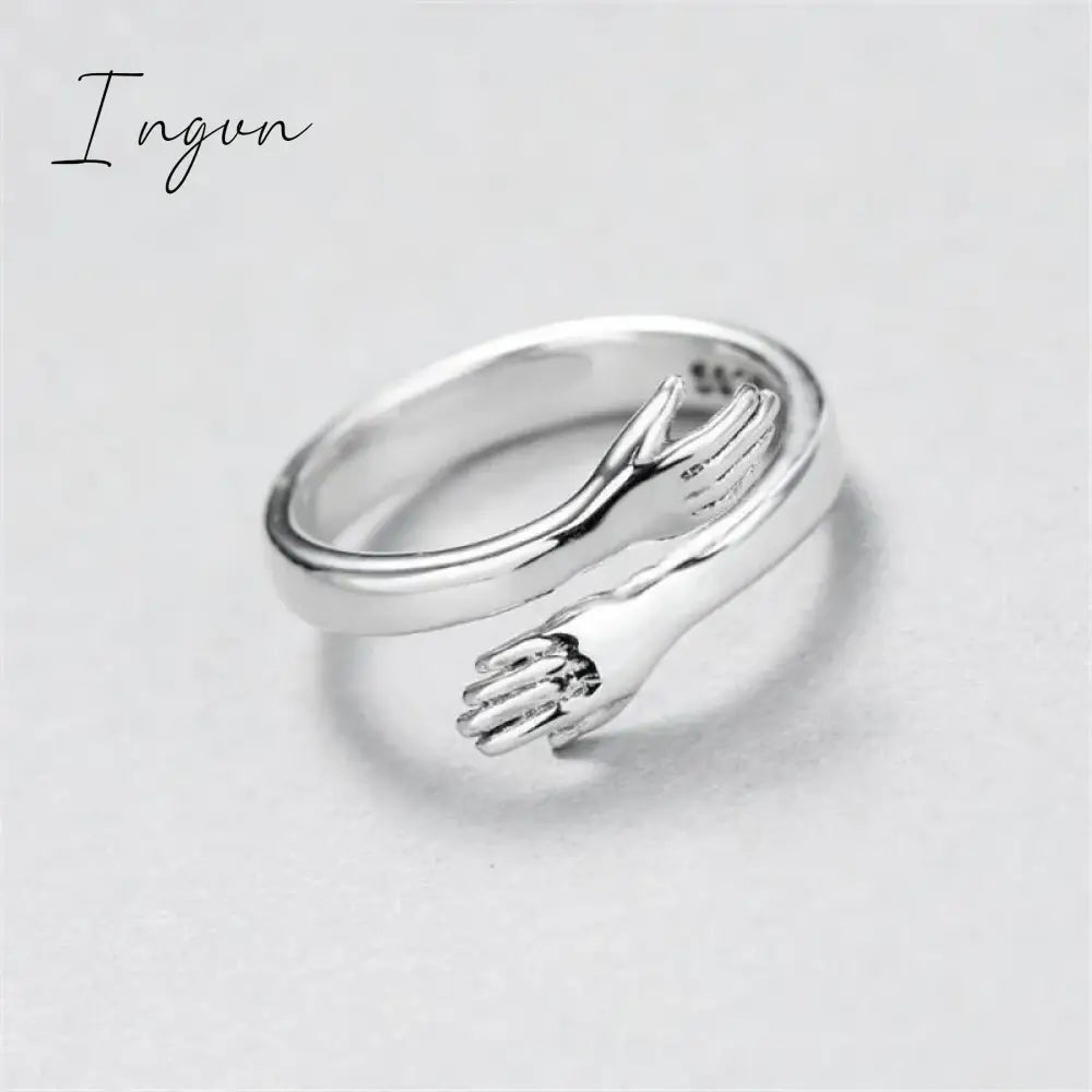 Simple Fashion Silver Color Feather Dolphin Adjustable Ring Exquisite Jewelry Ring For Women Party Wedding Engagement Gift