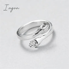 Simple Fashion Silver Color Feather Dolphin Adjustable Ring Exquisite Jewelry Ring For Women Party Wedding Engagement Gift