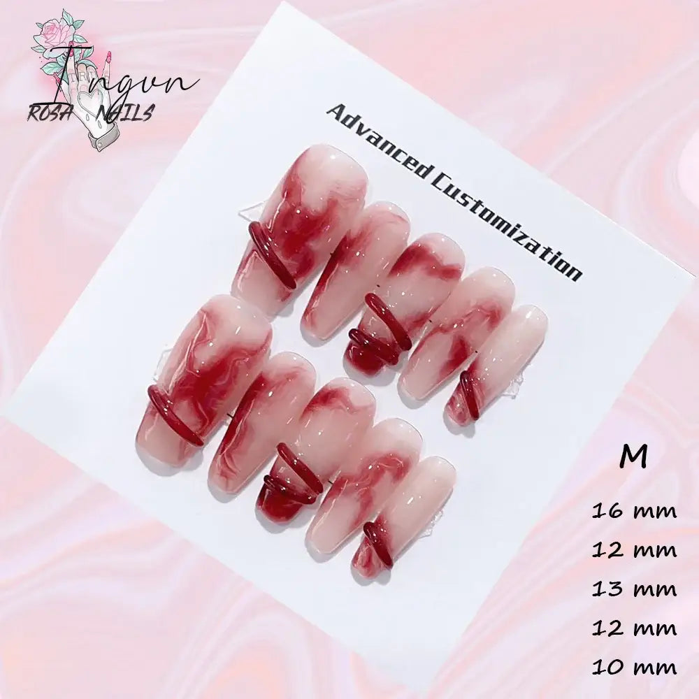 Punk Dragon Charms Press on Nail Artificial Long False Nails XS Black Dragons Goth Presson Tips Butterfly Fake Nail y2k Pressons
