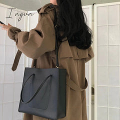 Ingvn - Chic Women Trench Coat Casual Women's Long Outerwear Loose Overcoat Autumn Winter Fashion Double-breasted Windbreaker Femme